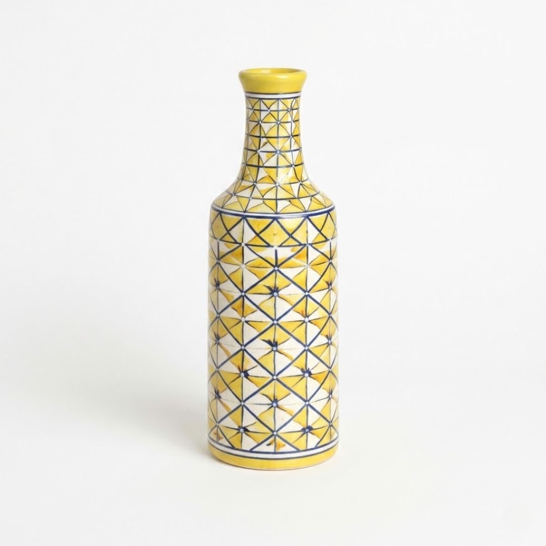 Blue Pottery Bottle Vase - v1.0